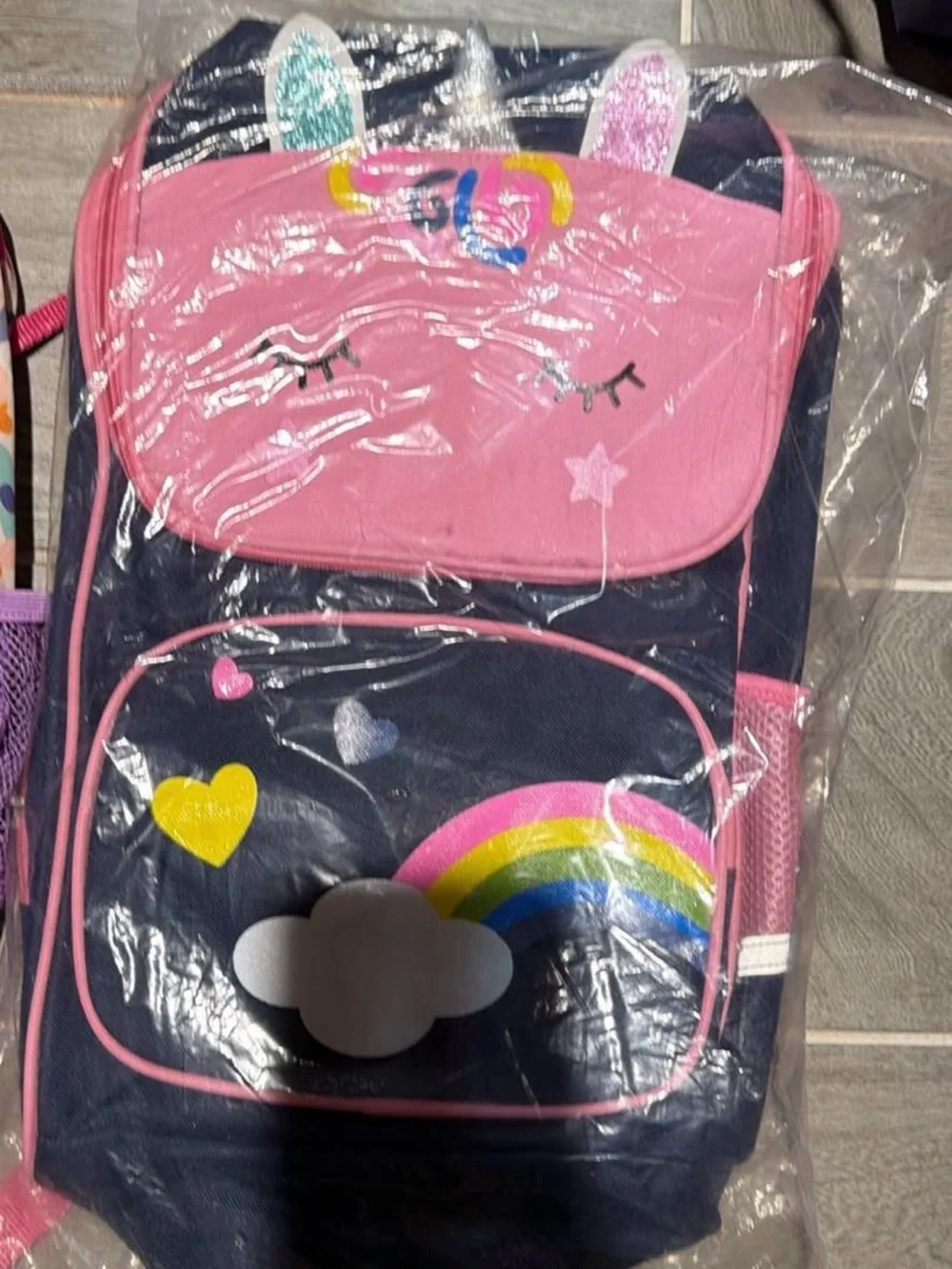 Kids Floral Pink Backpack - Cute Unicorn Rainbow Option